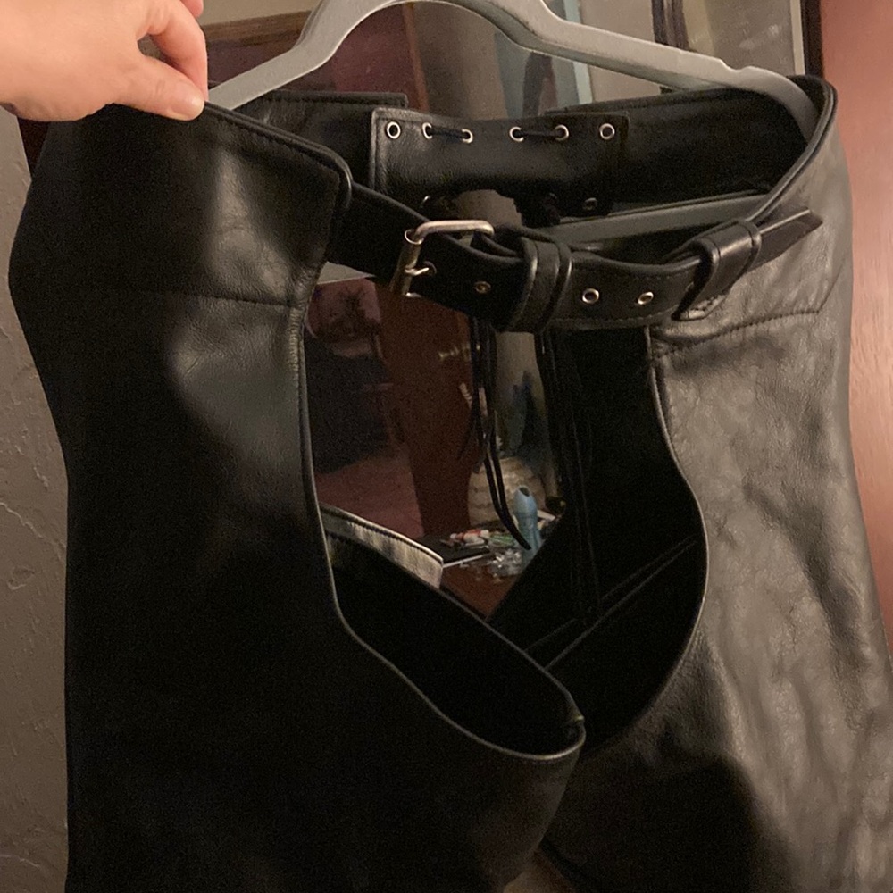 Heavy Duty Leather brand motorcycle chaps